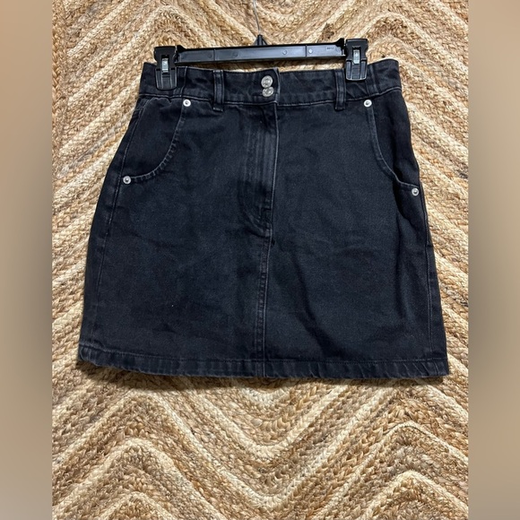 Mango MNG Women's Marion Black Denim Mini Skirt, Size S, Great Condition - Picture 1 of 9